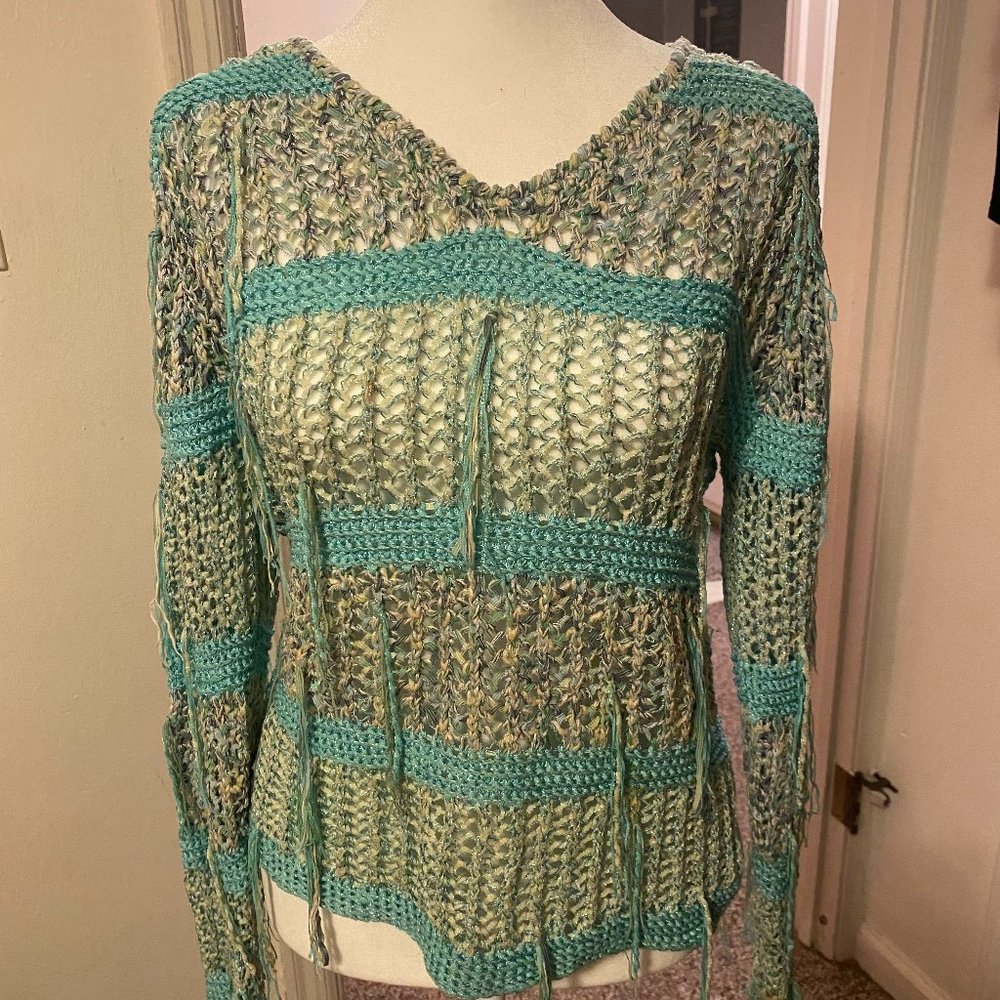 Vintage Curio Crochet Pastel Colored Top
